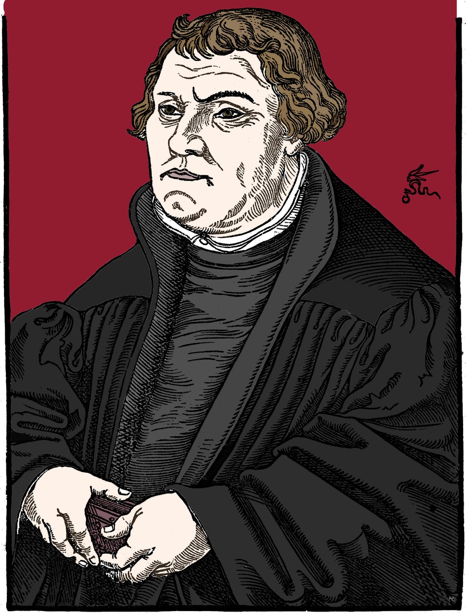 Martin Lutero riformatore protestante tedesco, 1546 da Unbekannt