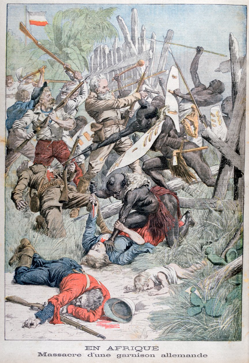 Massacro di una guarnigione tedesca in Damaraland, Africa sud-occidentale, 1903 da Unbekannt