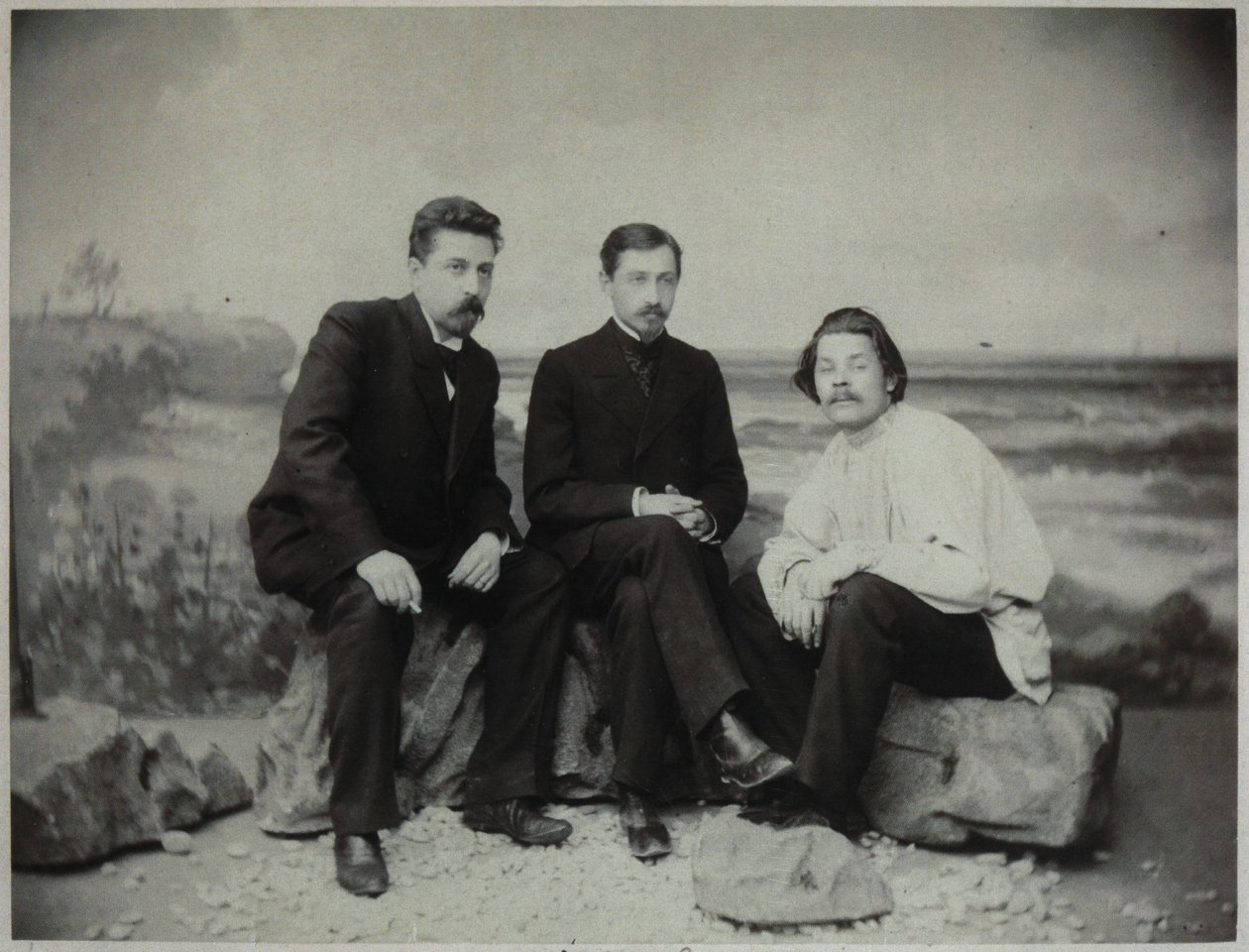 Maxim Gorky, Ivan Bunin e Nikolai Teleshov, 1900 da Unbekannt
