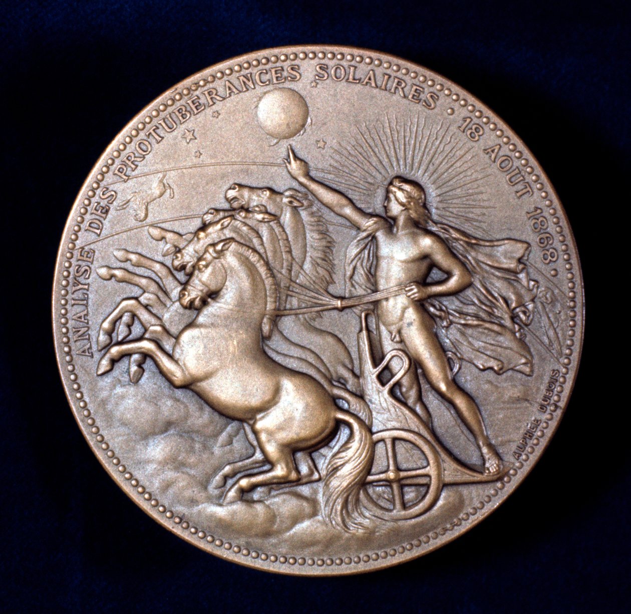 Medaglia commemorativa di Pierre Janssen e Norman Lockyer, astronomi francesi e inglesi, 1868 da Unbekannt