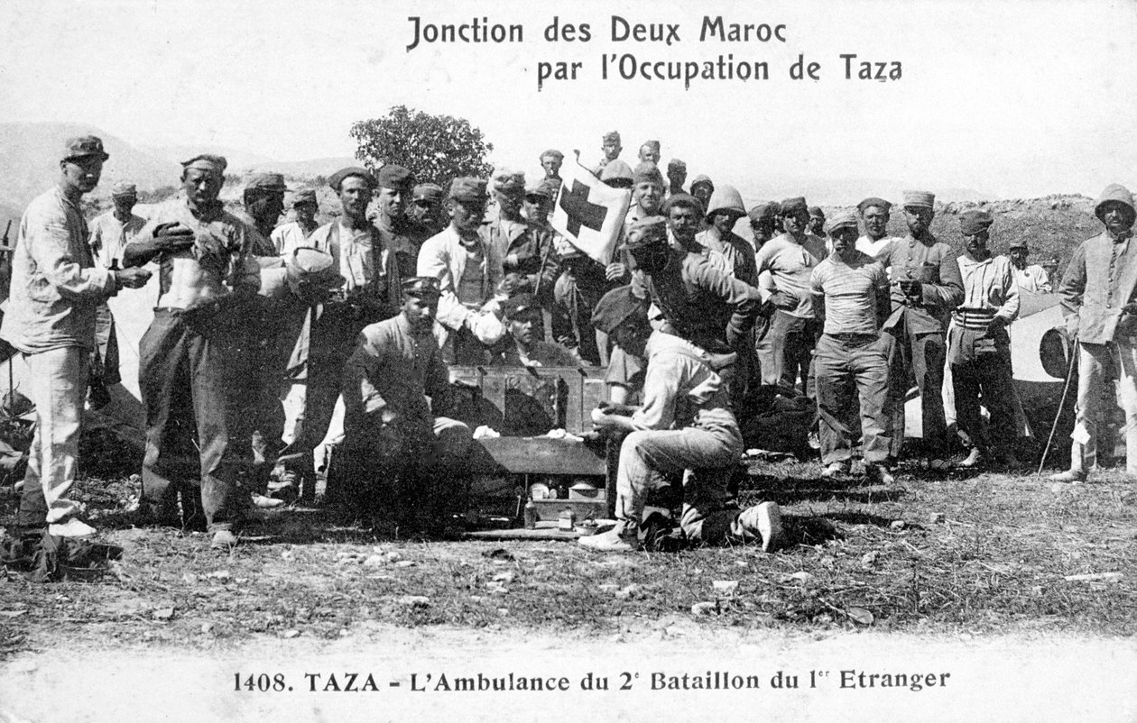 Personale medico del 2º battaglione della Legione Straniera Francese, Taza, Marocco, 1904 da Unbekannt