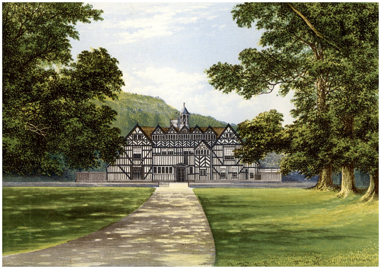 Meer Hall, vicino a Droitwich, Worcestershire, casa della famiglia Bearcroft, c1880 da Unbekannt
