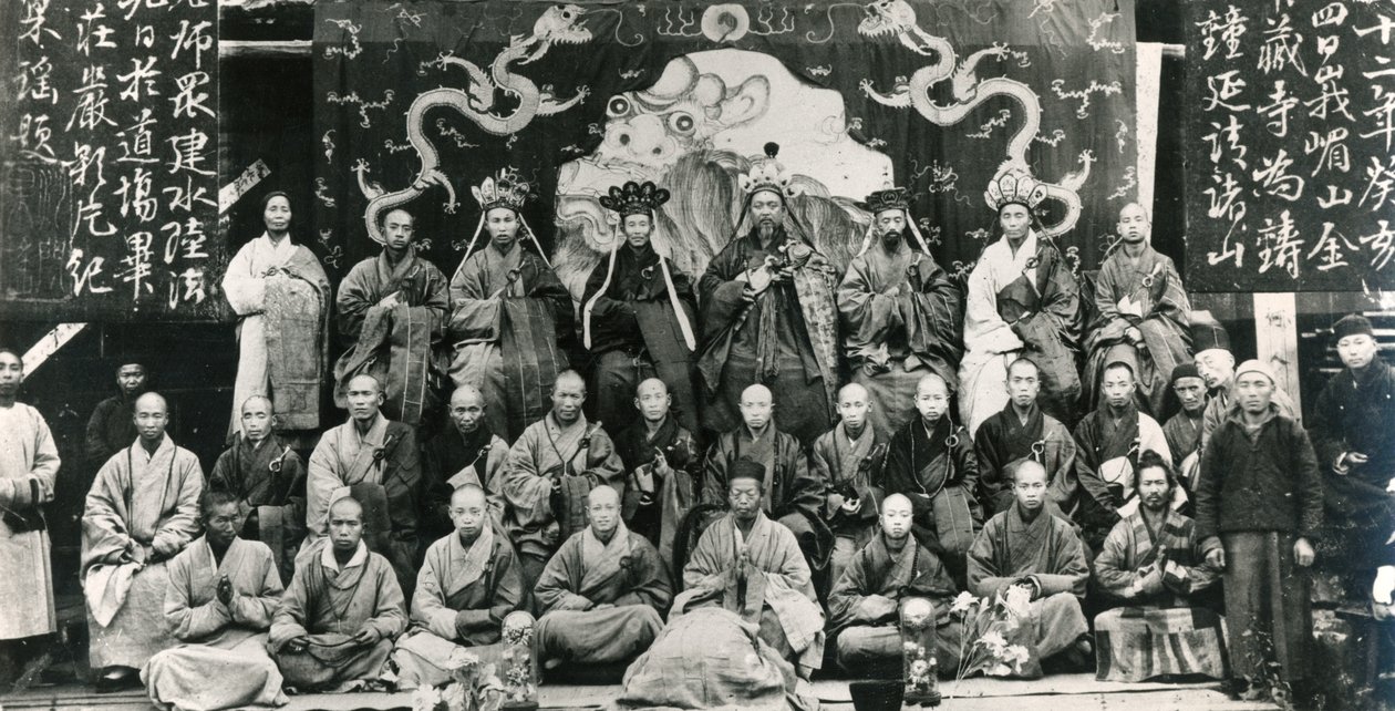 Incontro dei Superiori del Monastero Buddista in Cina, fine XIX secolo da Unbekannt