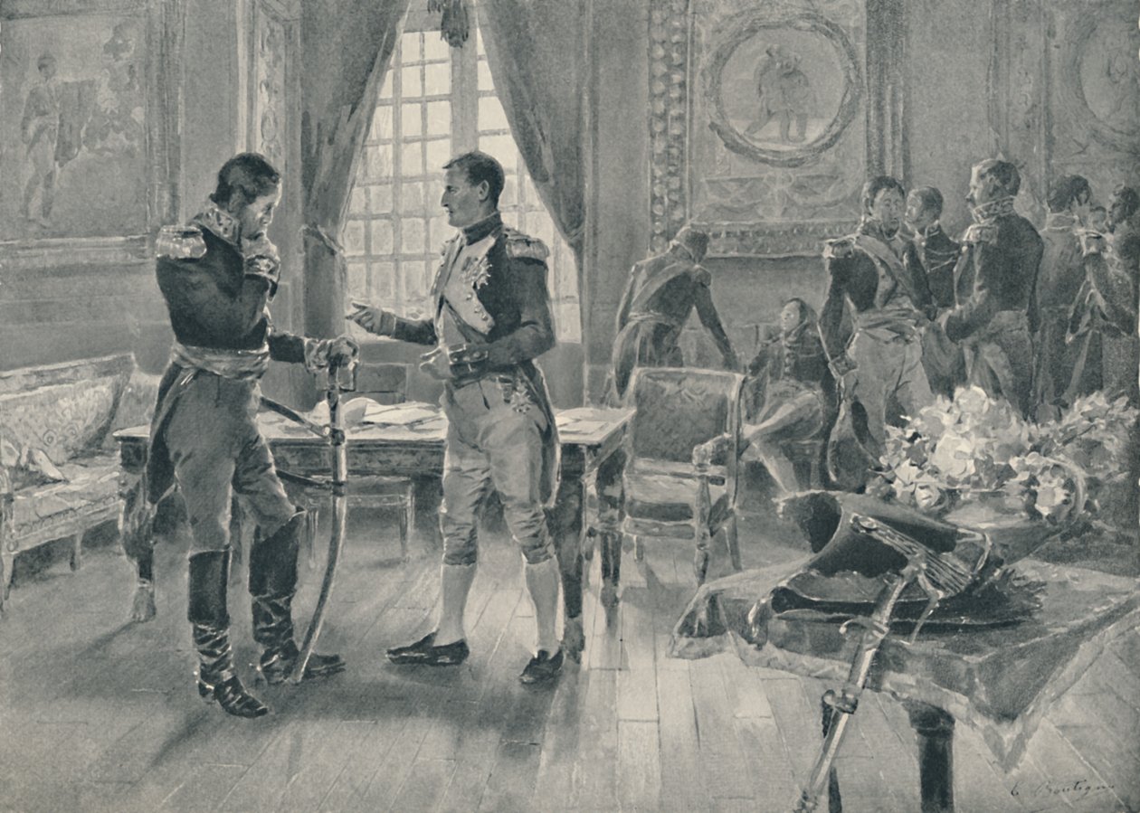 Incontro tra Napoleone e Tolstoi a Parigi, 1807, 1896 da Unbekannt