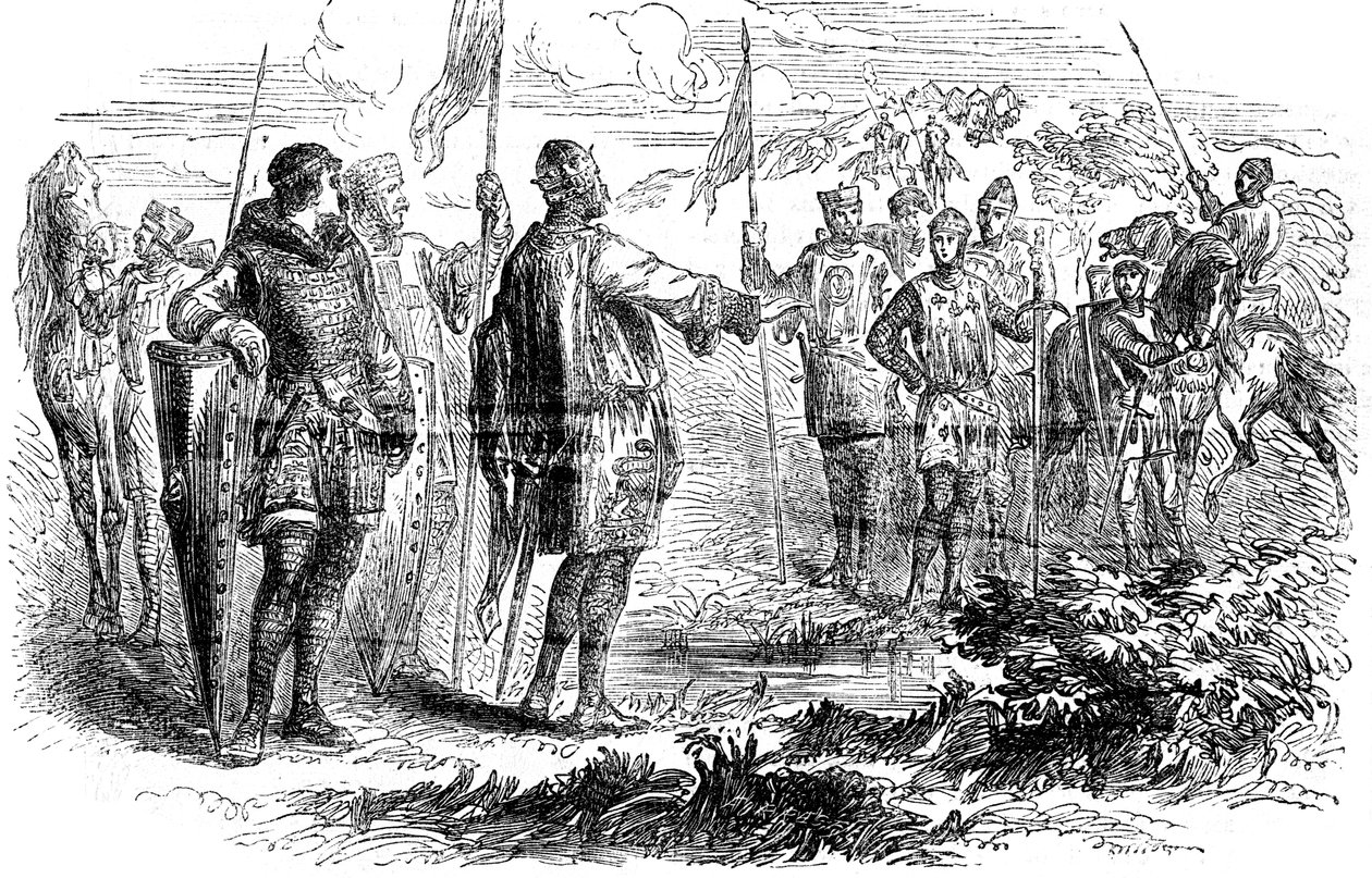 Incontro tra Stefano e il principe Enrico a Wallingford, Oxfordshire, 1153 da Unbekannt