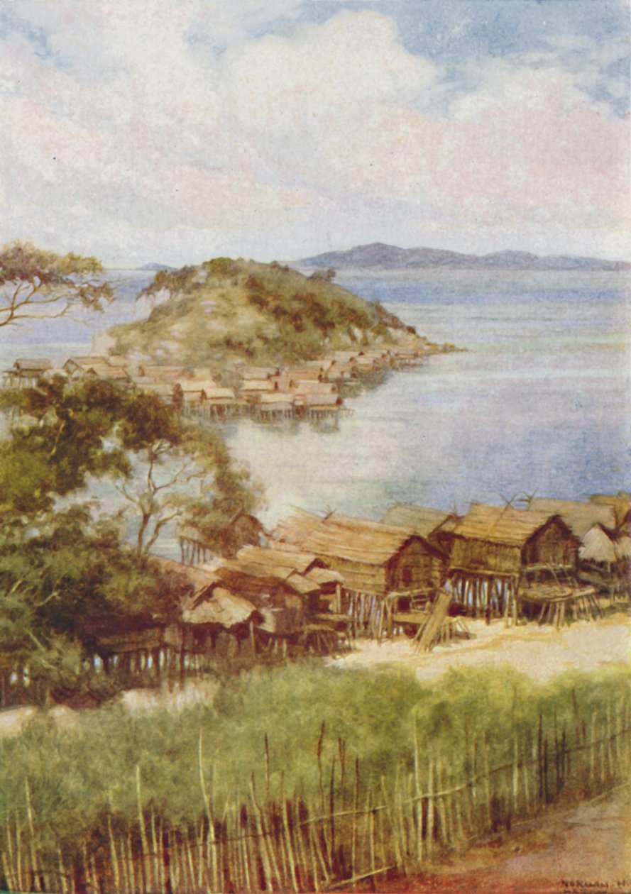 Villaggio melanesiano, 1924 da Unbekannt