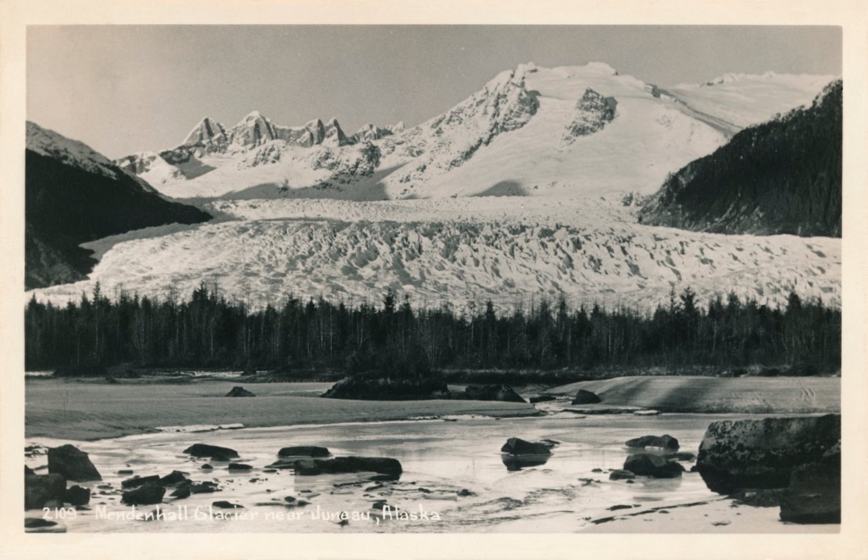 Ghiacciaio Mendenhall vicino a Juneau, Alaska, c. 1940 da Unbekannt