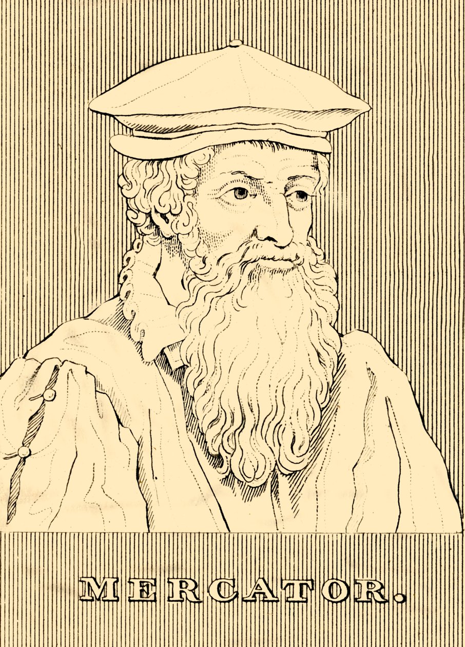 Mercatore, 1512-1594, 1830 da Unbekannt