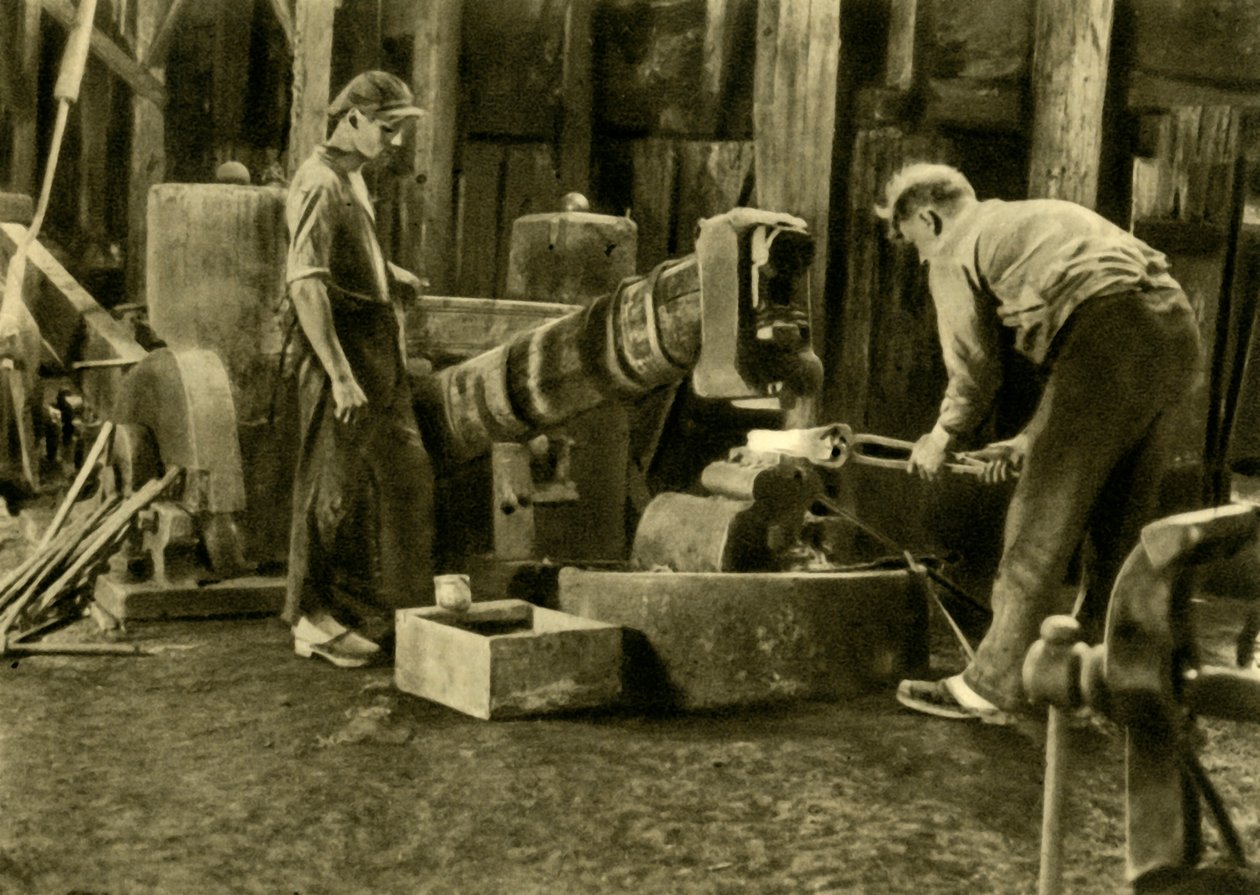 Lavoratori del metallo, Stiria, Austria, c1935 da Unbekannt