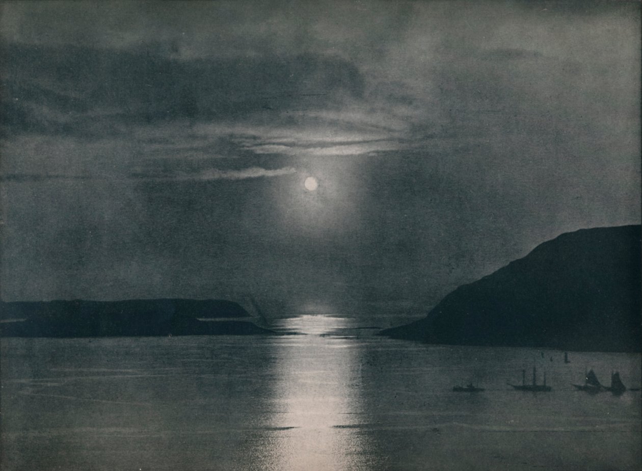 Sole di mezzanotte a Hammerfest, 1914 da Unbekannt