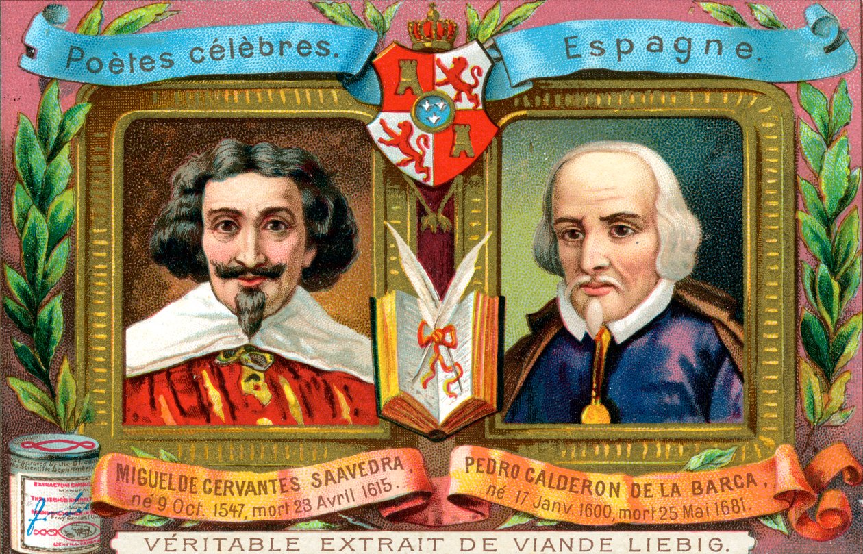 Miguel de Cervantes Saavedra e Pedro Calderon De La Barca, c1900 da Unbekannt