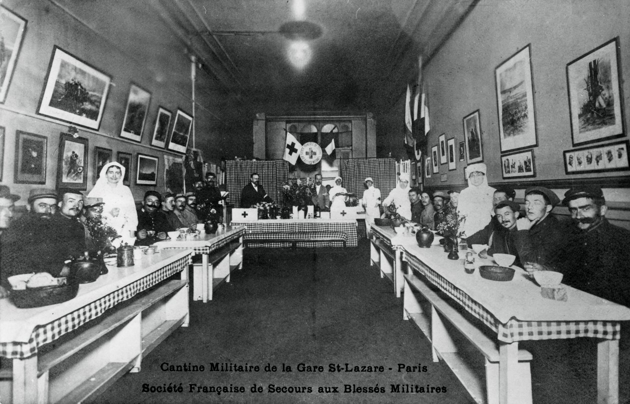 Mensa militare, Gare St Lazare, Parigi, Prima Guerra Mondiale, 1914-1918 da Unbekannt