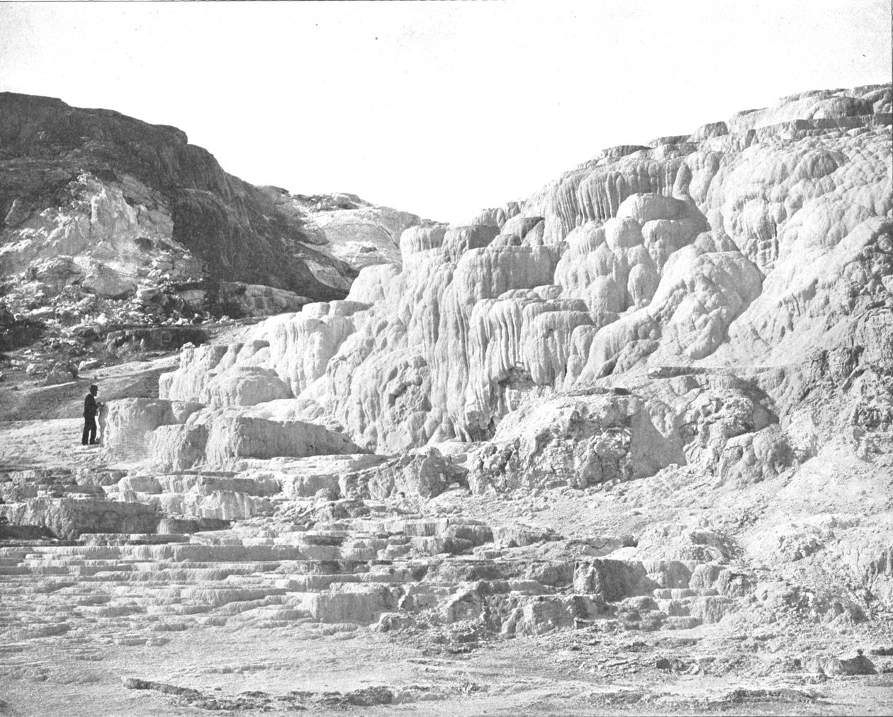 Minerva Terrace, Parco di Yellowstone, USA, c1900 da Unbekannt