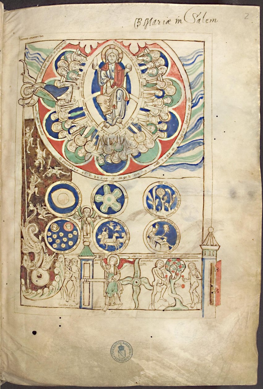 Miniatura Initium creaturae dei dal Liber Scivias di Ildegarda di Bingen da Unbekannt