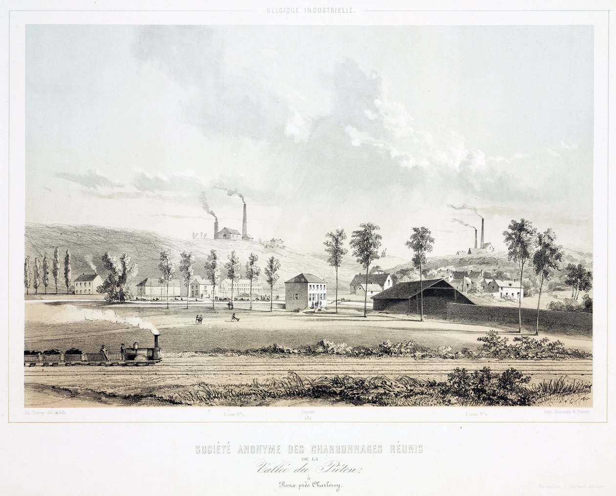 Miniere, carbone Vallee du Pieton United Coalmining Co Ltd, Belgio da Unbekannt