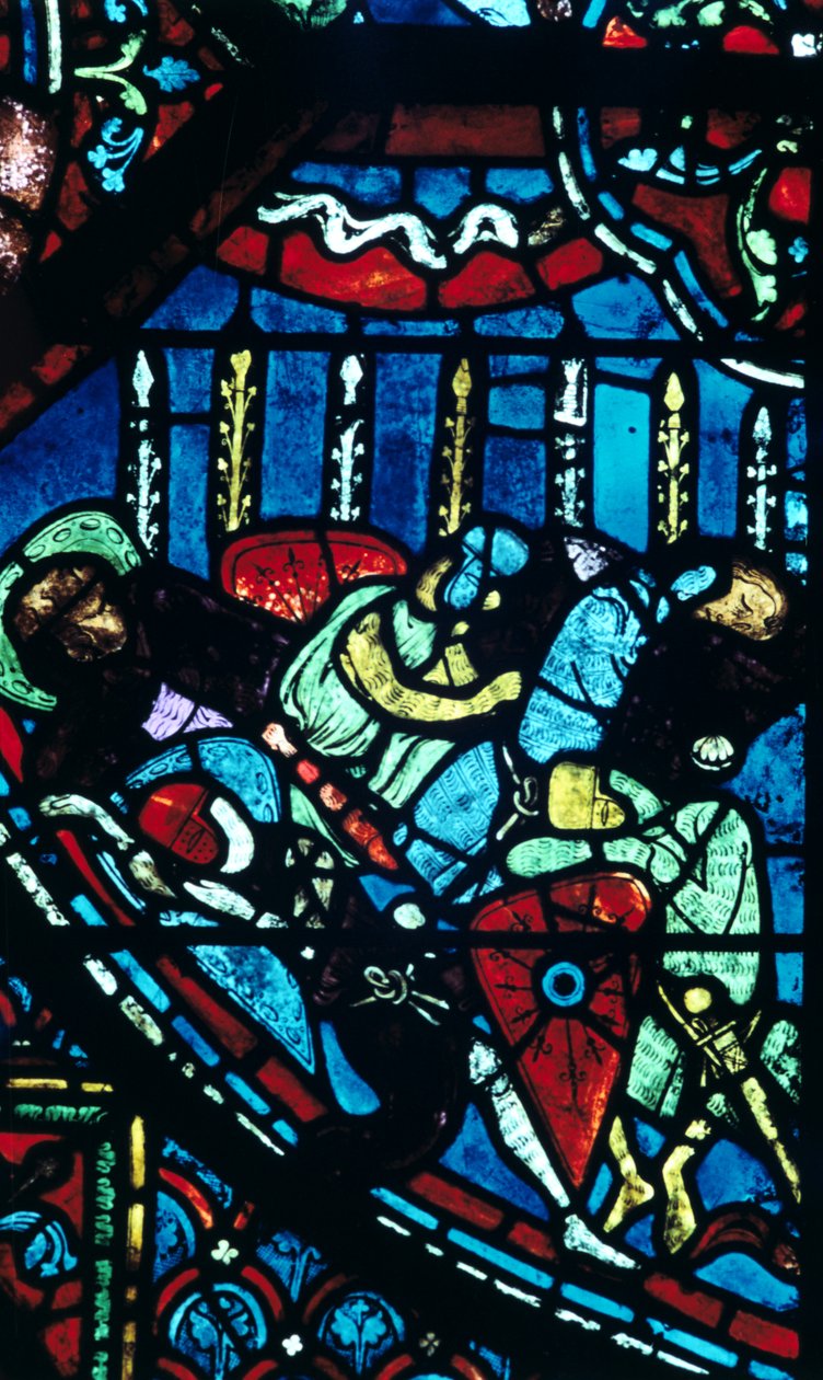 Miracolo delle lance fiorite, vetrata, Cattedrale di Chartres, Francia, c1225 da Unbekannt