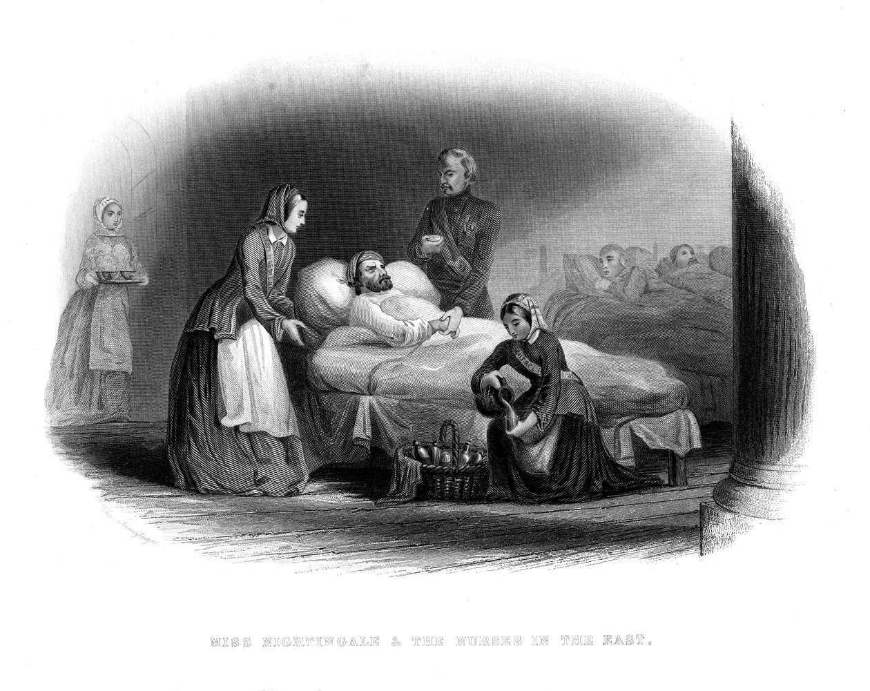 Miss Nightingale e i militari in Oriente, c. 1860 da Unbekannt