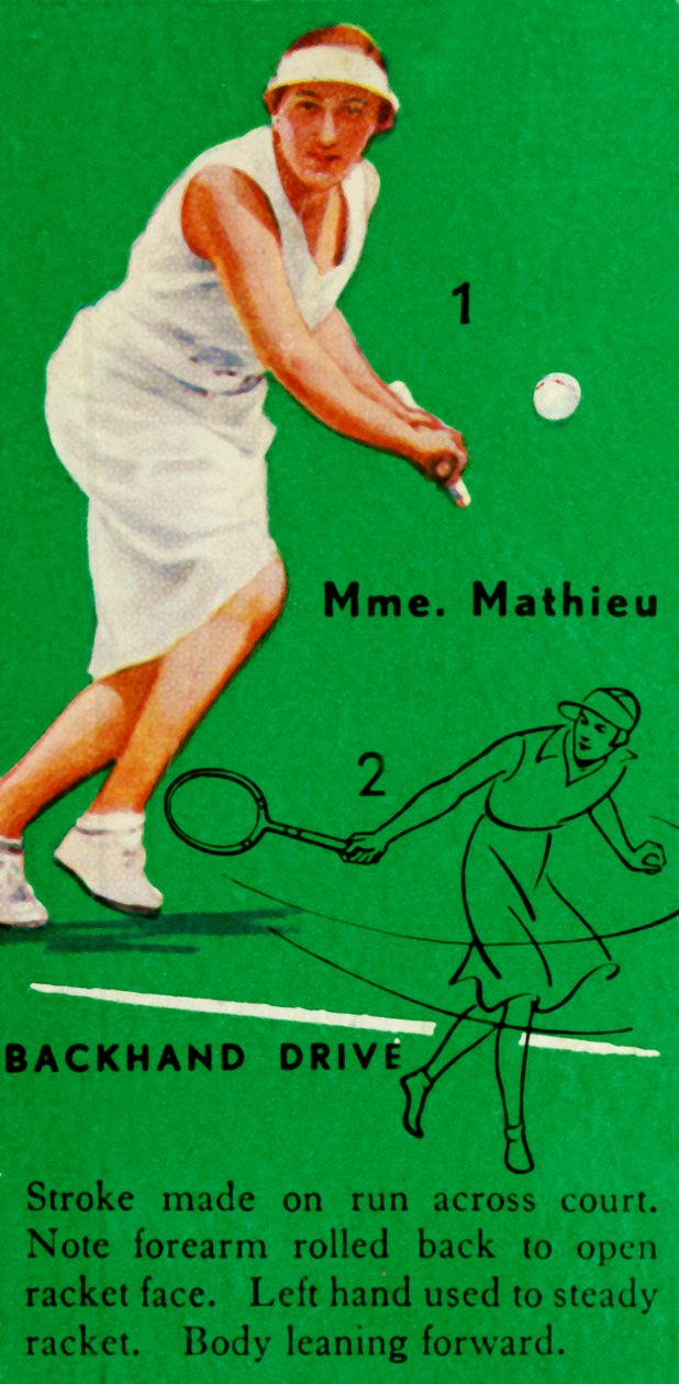 Mme. Mathieu - Colpo di rovescio, c1935 da Unbekannt