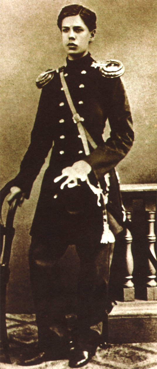 Modest Mussorgsky, compositore russo, da giovane, fine anni 1850 da Unbekannt
