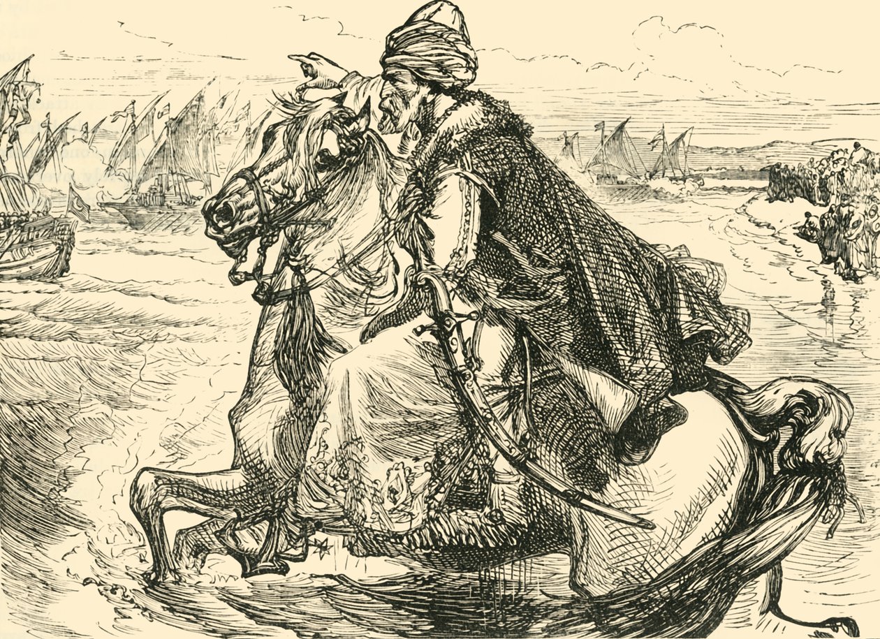 Maometto II incoraggia i suoi marinai, 1890 da Unbekannt