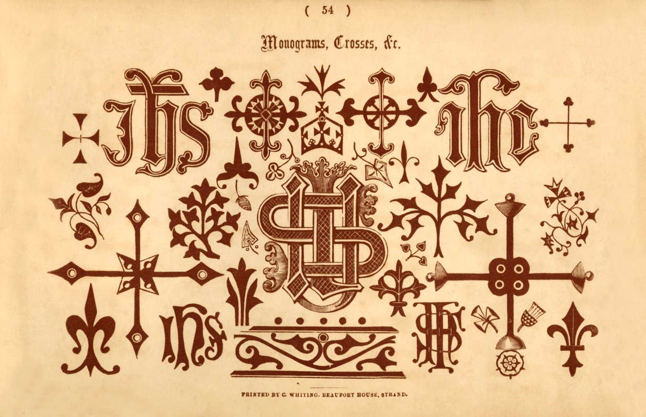 Monogrammi, croci, ecc., 1862 da Unbekannt