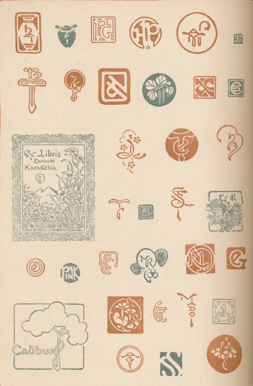 Monogrammi e marchi, c. 1890, 1905 da Unbekannt