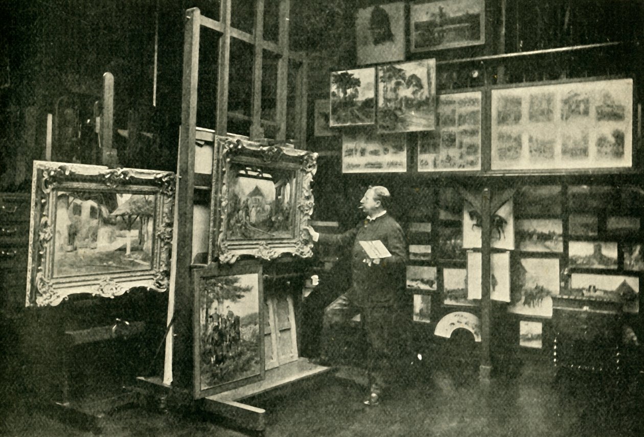 Monsieur Detaille nel suo studio, 1900 da Unbekannt