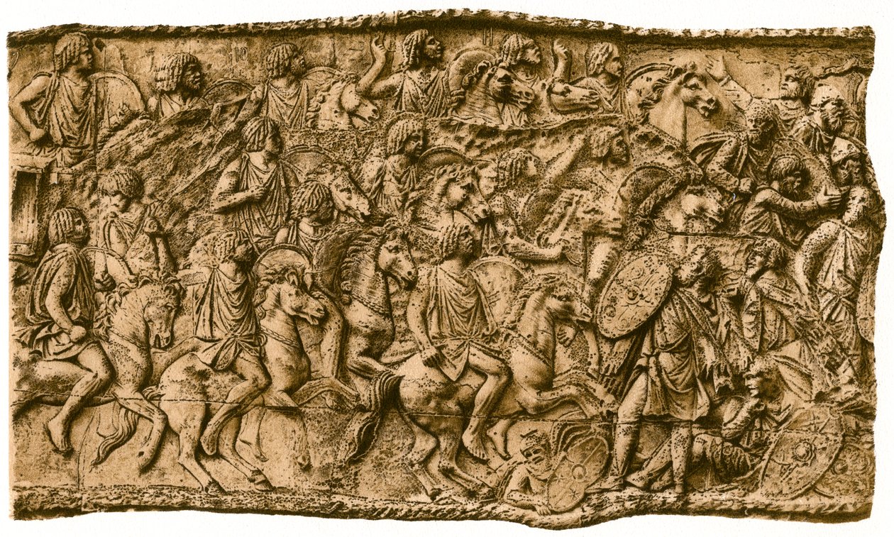 Cavalleria moresca sotto Lusius Quietus che combatte contro i Daci, 1902 da Unbekannt