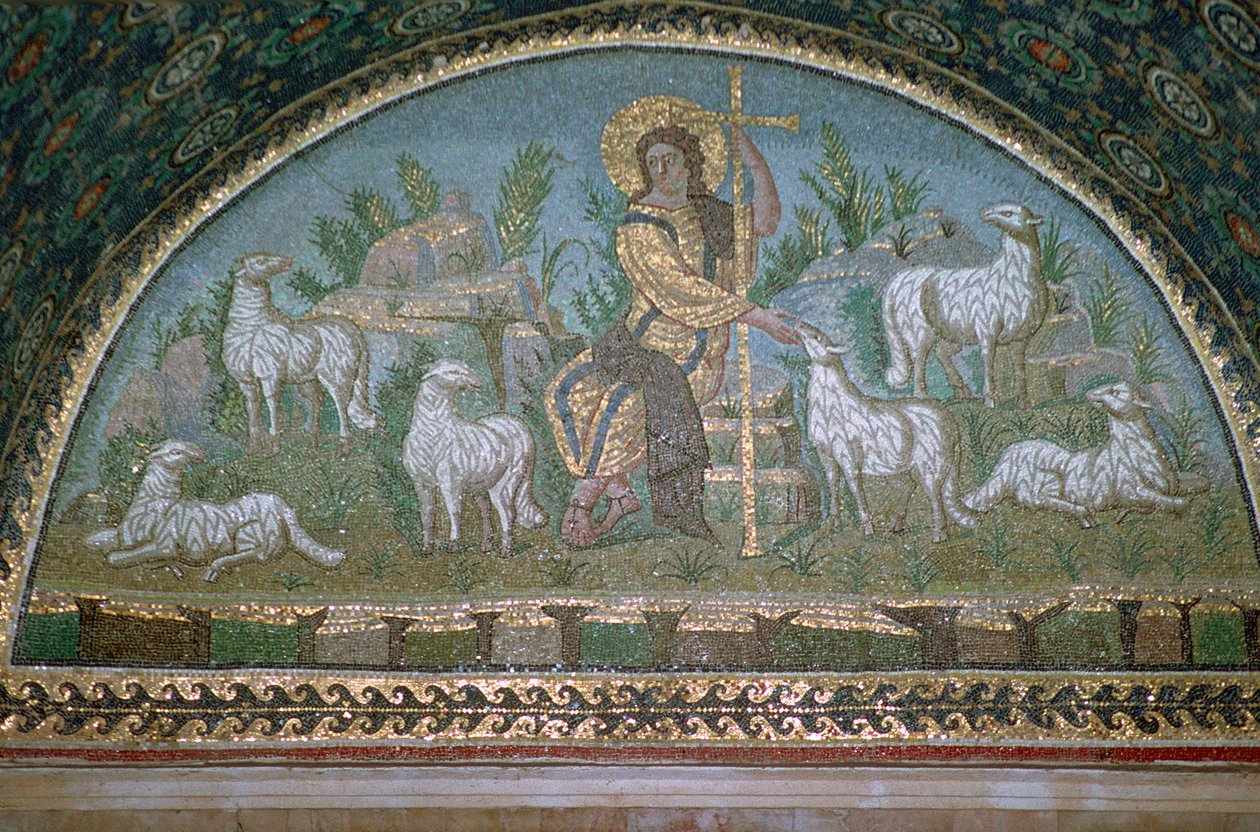 Mosaico di Cristo il Buon Pastore da Unbekannt