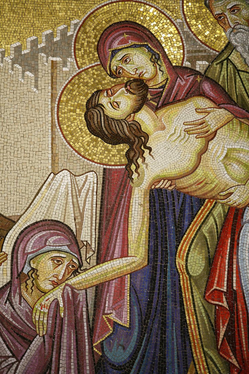Mosaico della morte di Cristo nella Chiesa del Santo Sepolcro, Gerusalemme, Israele da Unbekannt