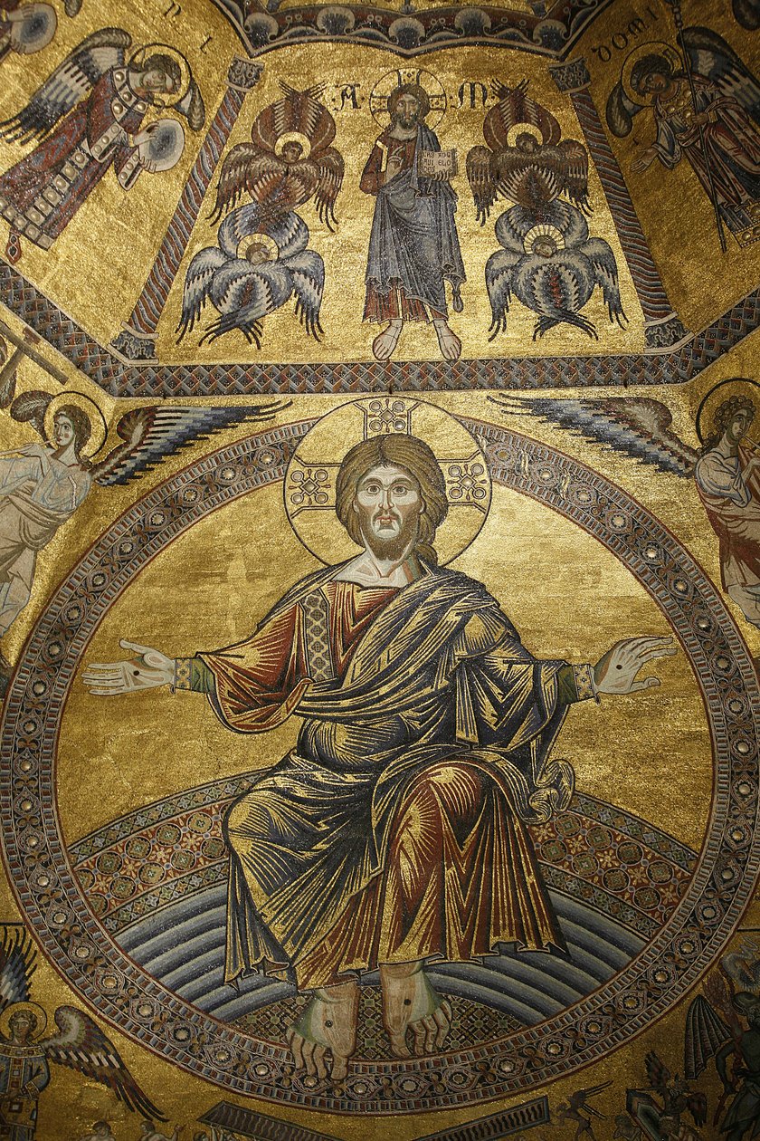 Mosaici che coprono il Battistero nel Duomo di Firenze. Gesù Cristo, Firenze, Italia da Unbekannt