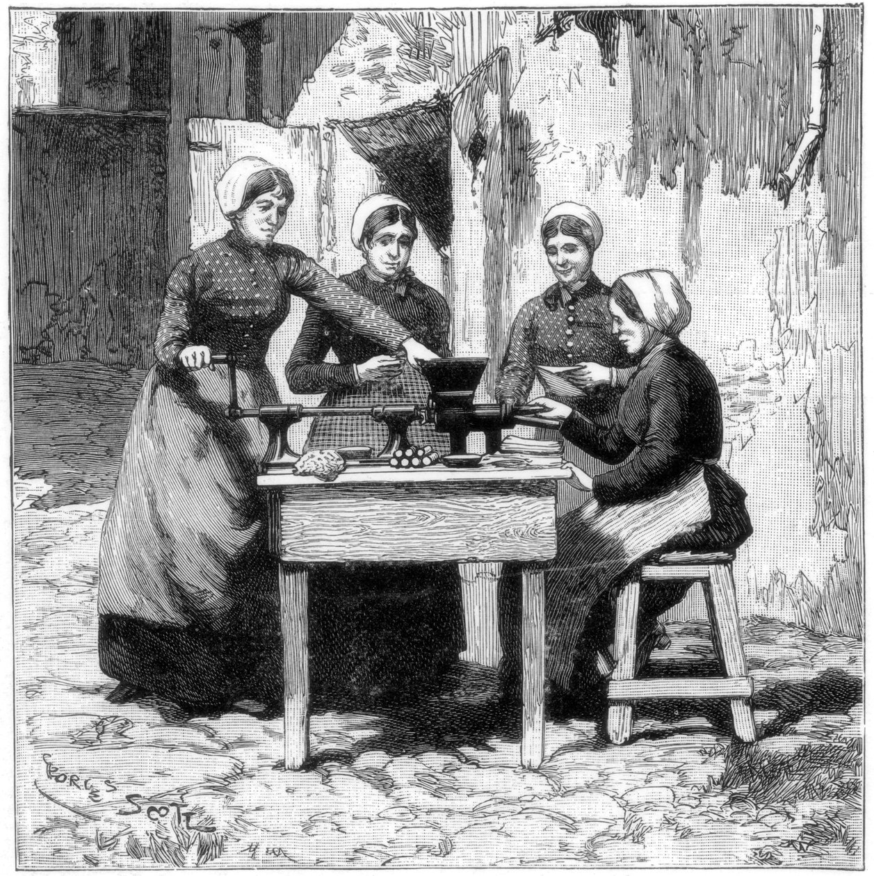 Stampaggio di cartucce di gomma esplosiva, Isleten, vicino a Fluelen, Svizzera, 1893 da Unbekannt