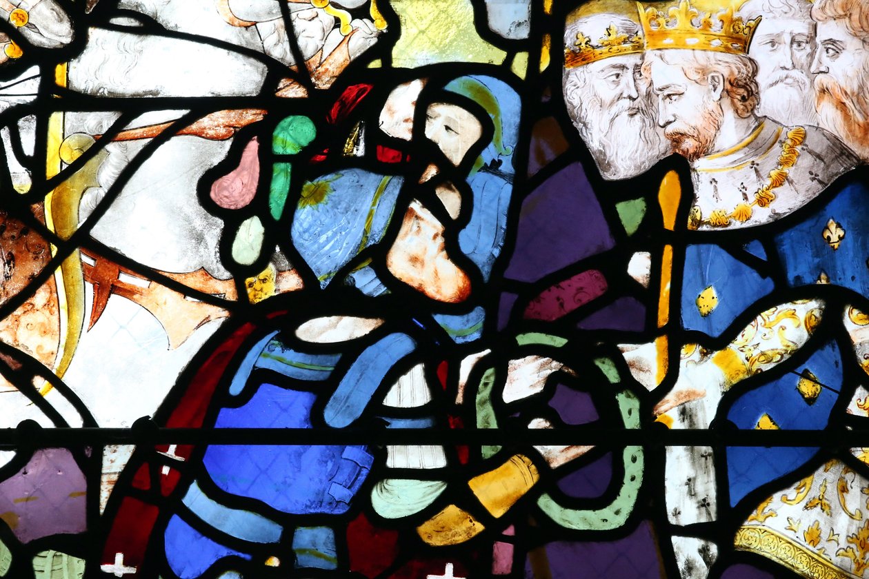 Cattedrale di Moulins. Vetrata. Crociate. San Luigi e la corona di spine da Unbekannt