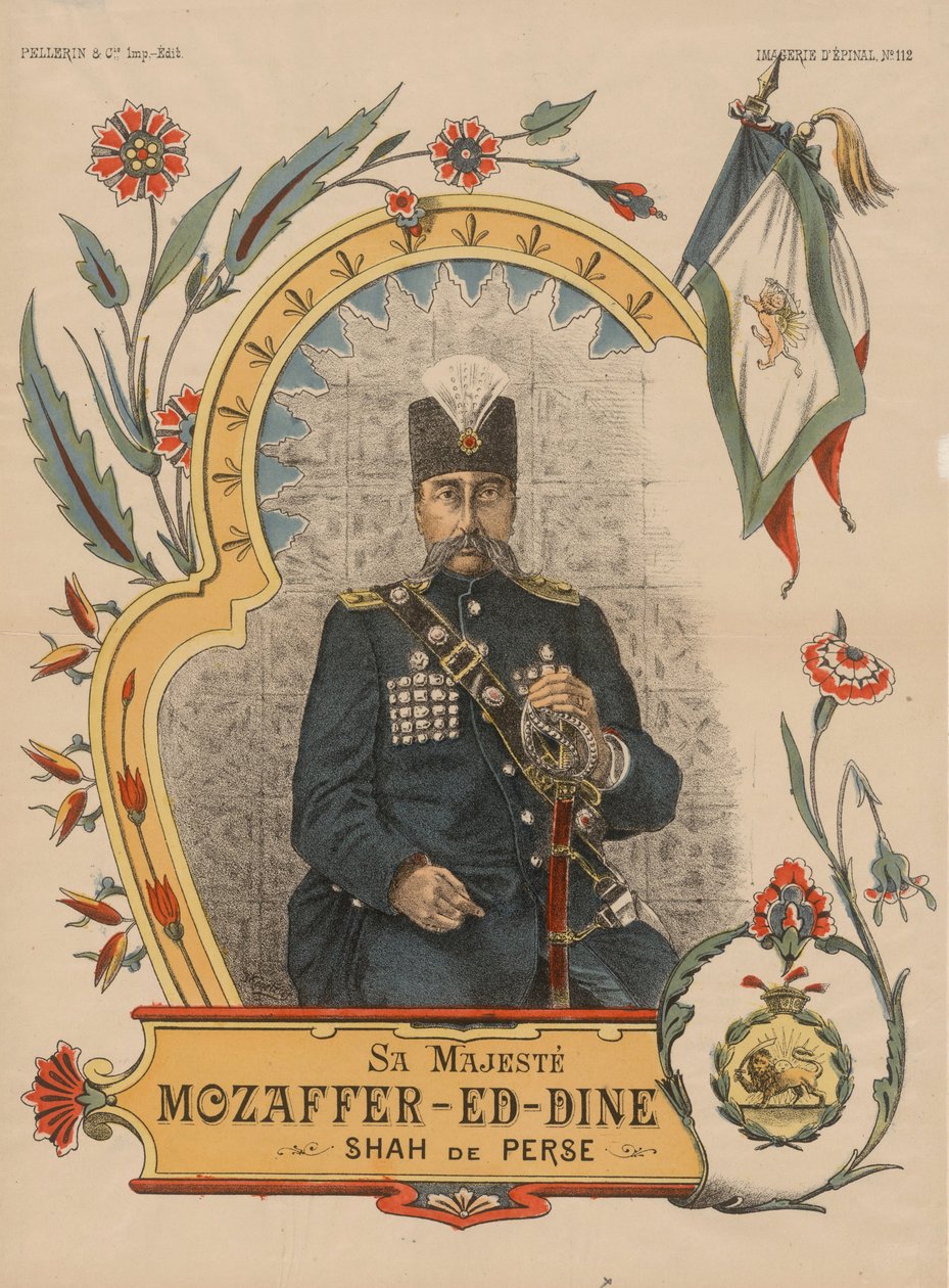 Mozaffar ad-Din Shah Qajar 1853-1907, Shahanshah di Persia, 1896 da Unbekannt