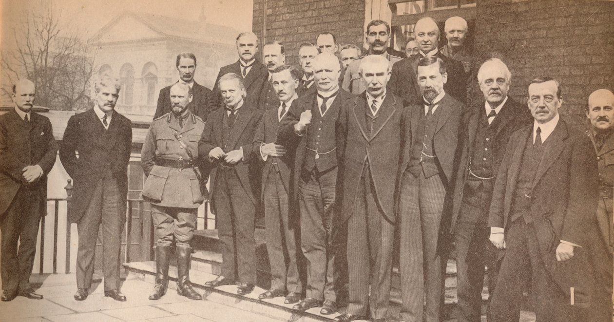 Mr. Lloyd George, Primo Ministro, e alcuni dei suoi colleghi nel 1917, c1917 da Unbekannt