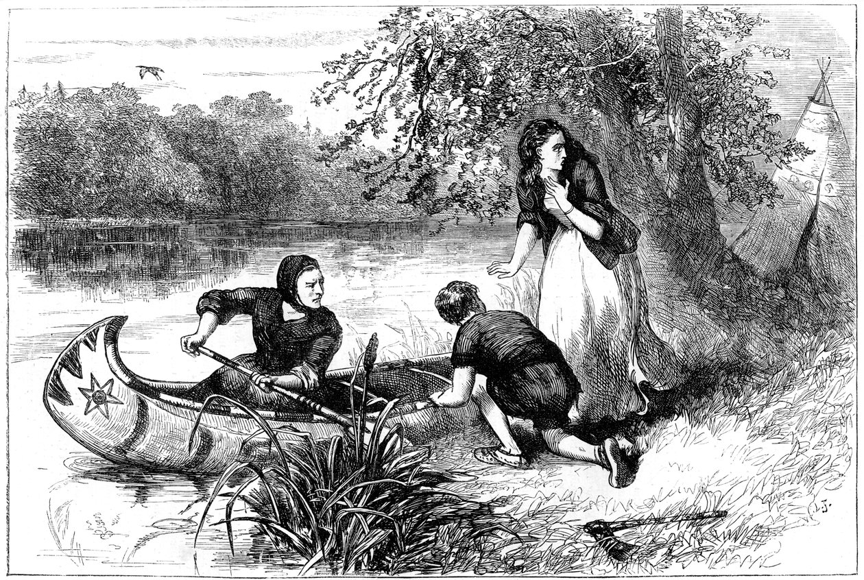 La signora Dunstan che fugge giù per il Merrimac, fine XVII secolo c1880 da Unbekannt