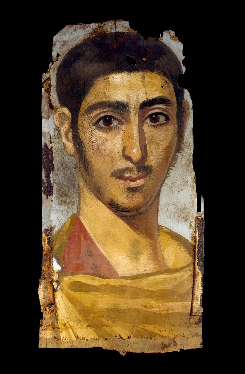 Ritratto di una mummia in encausto su pannello di legno: giovane uomo, forse un soldato, 193 - 235 da Unbekannt
