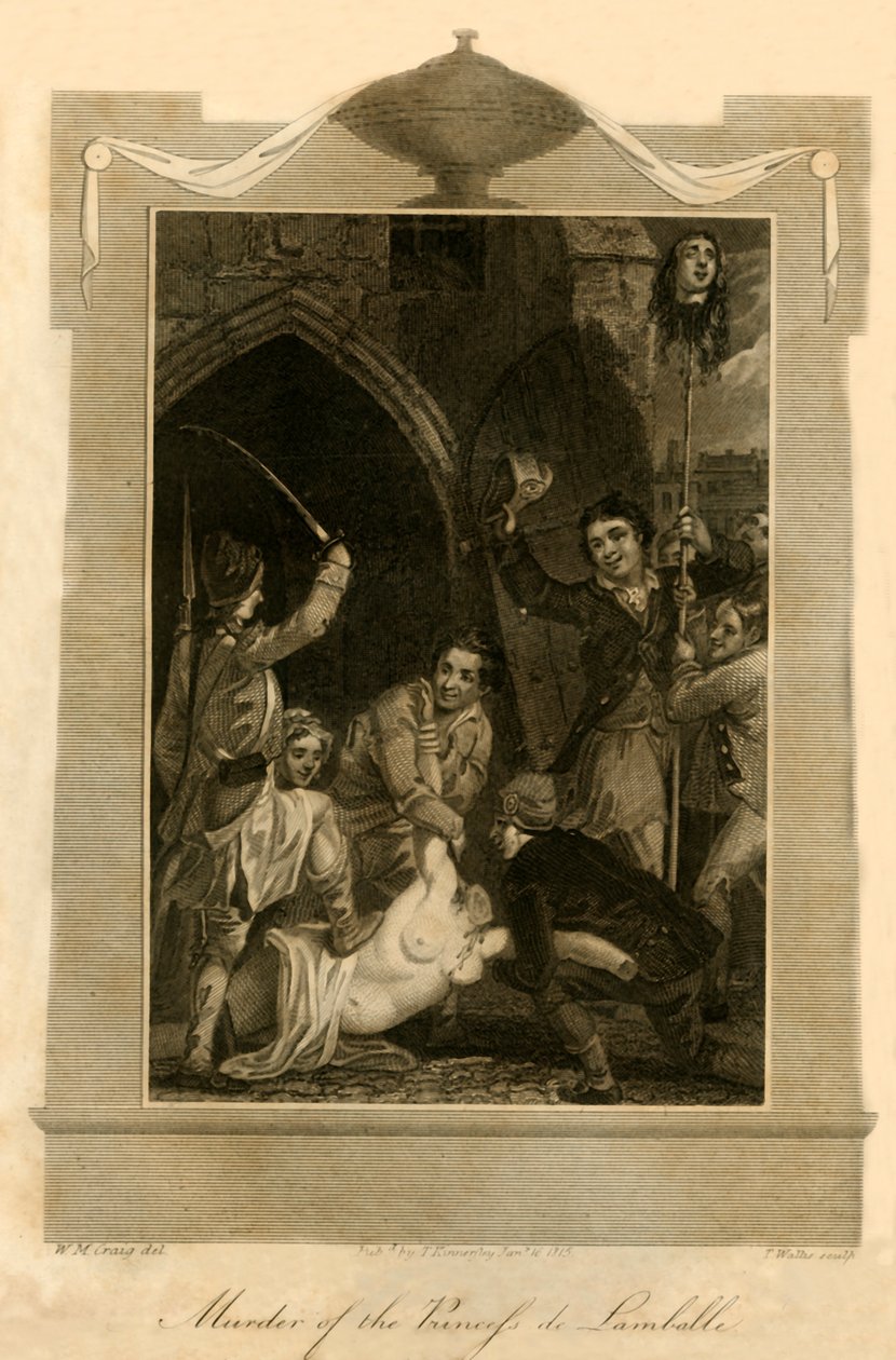 Omicidio della Principessa de Lamballe, 1792, 1816 da Unbekannt