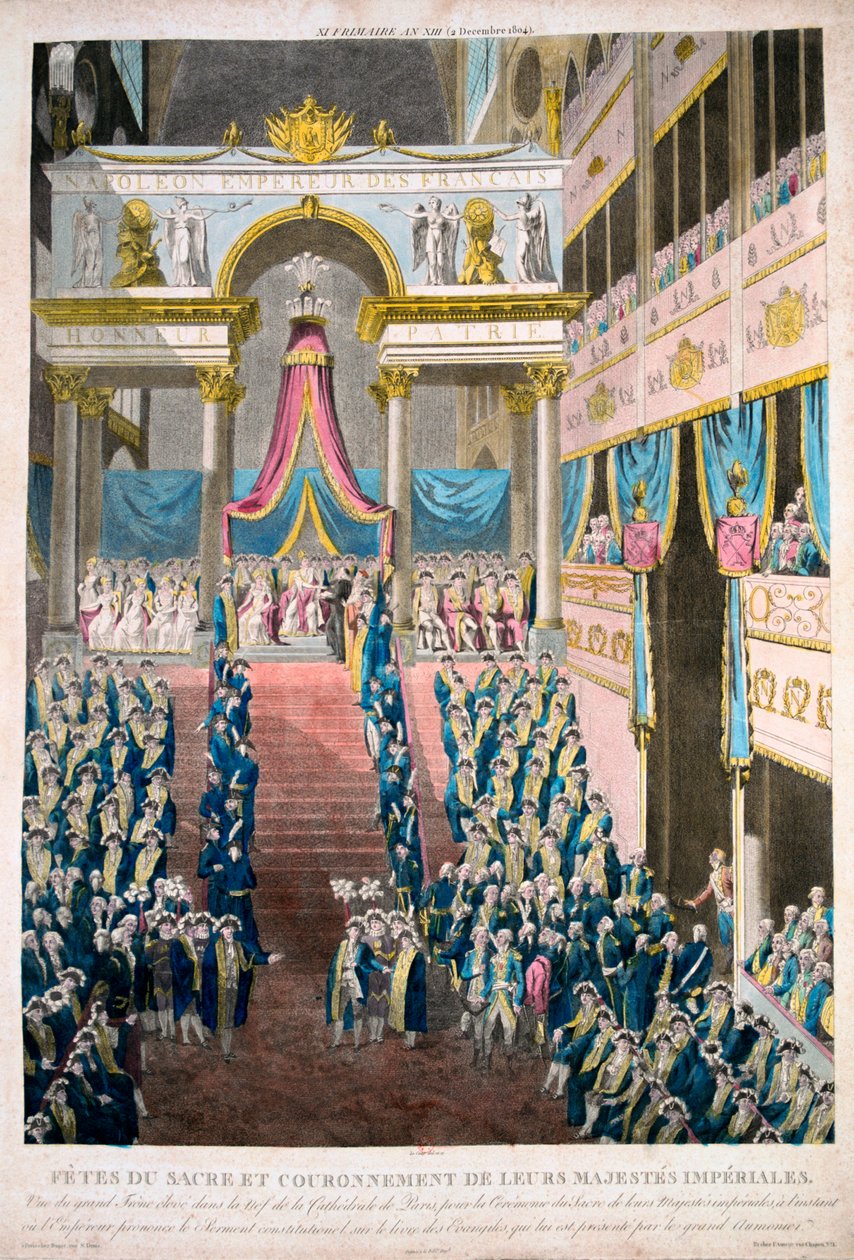 Napoleone Bonaparte è incoronato imperatore Napoleone I, 2 dicembre 1804, XIX secolo da Unbekannt