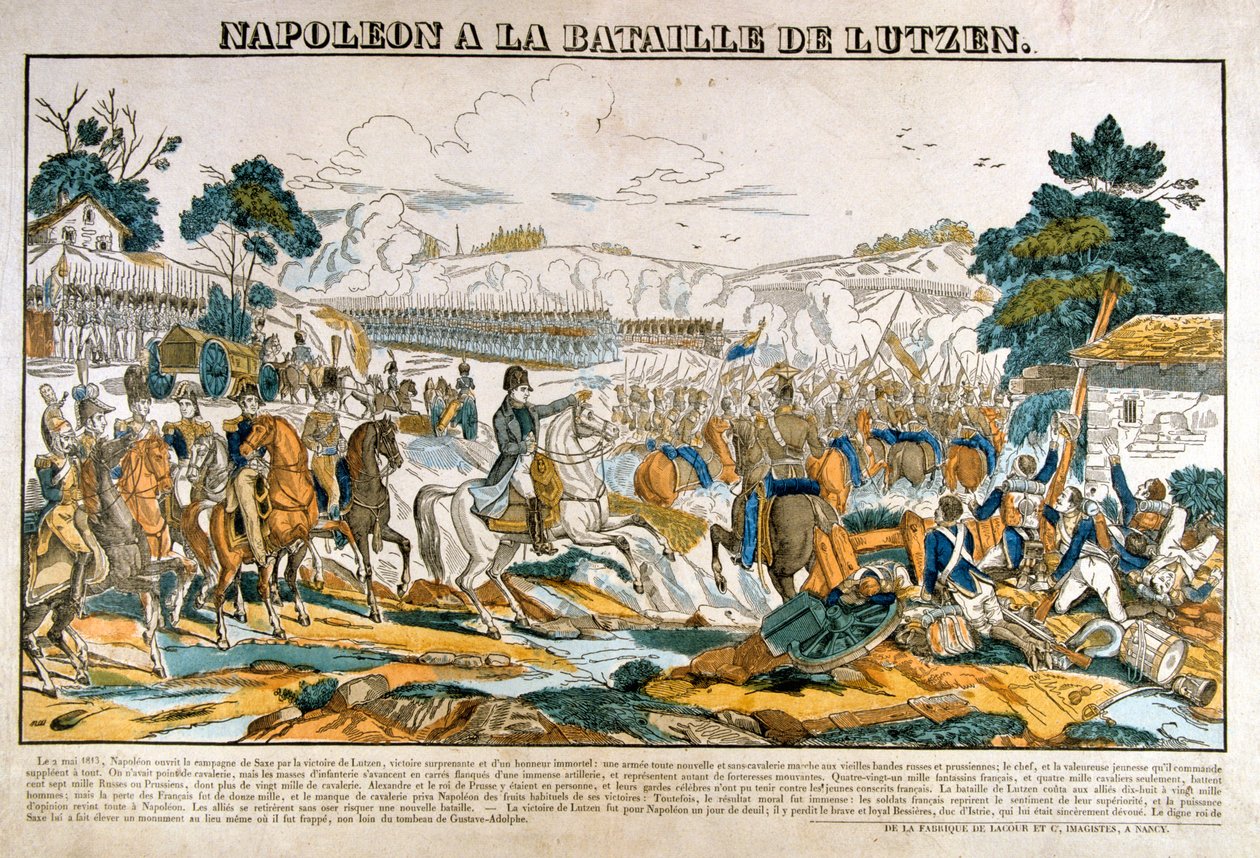Napoleone alla battaglia di Lutzen, 2 maggio, 1813 da Unbekannt