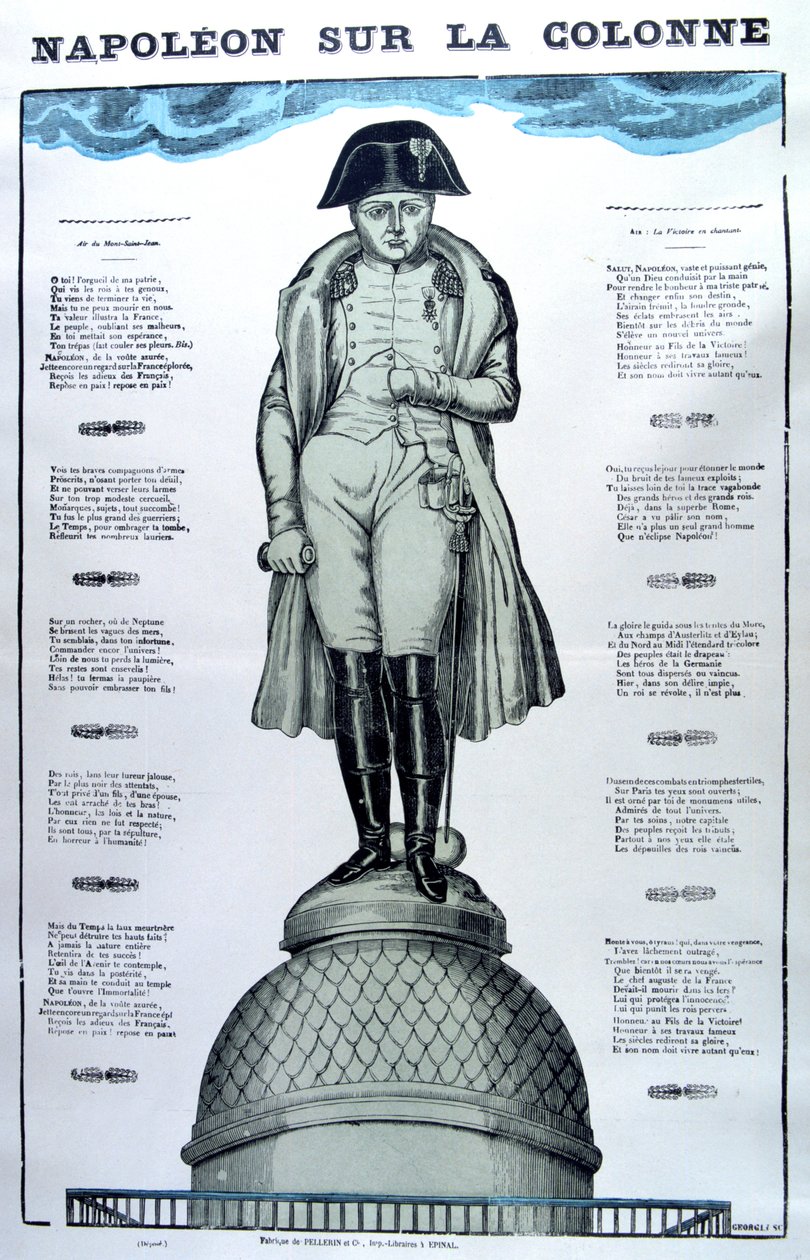 Napoleone sulla colonna, XIX secolo da Unbekannt