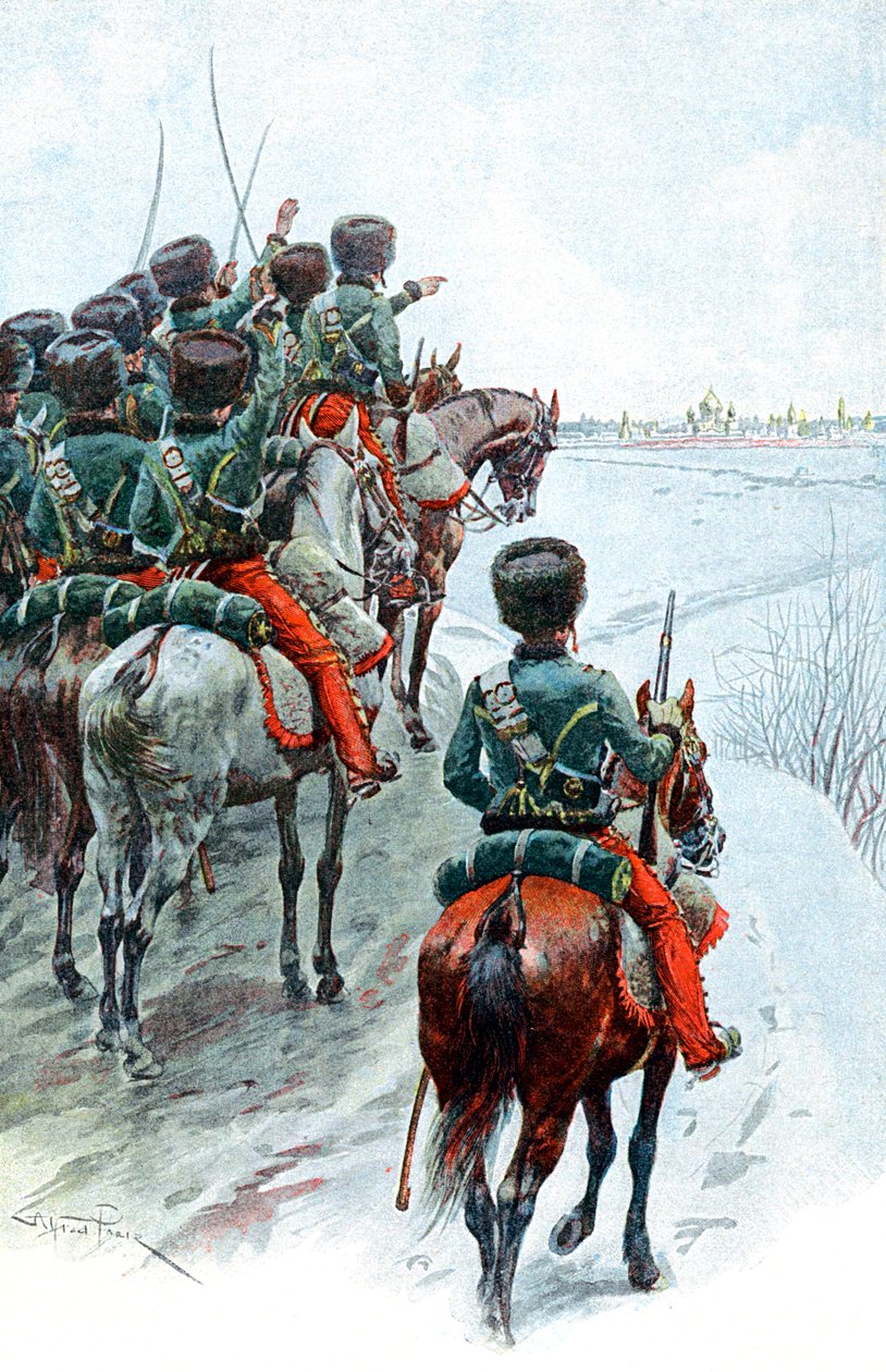 La Grande Armata di Napoleone avvista Mosca, 1812 da Unbekannt