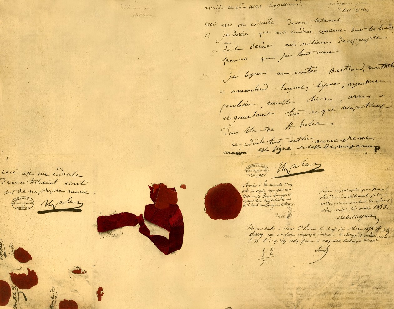 Testamento di Napoleone, 16 aprile 1821 da Unbekannt