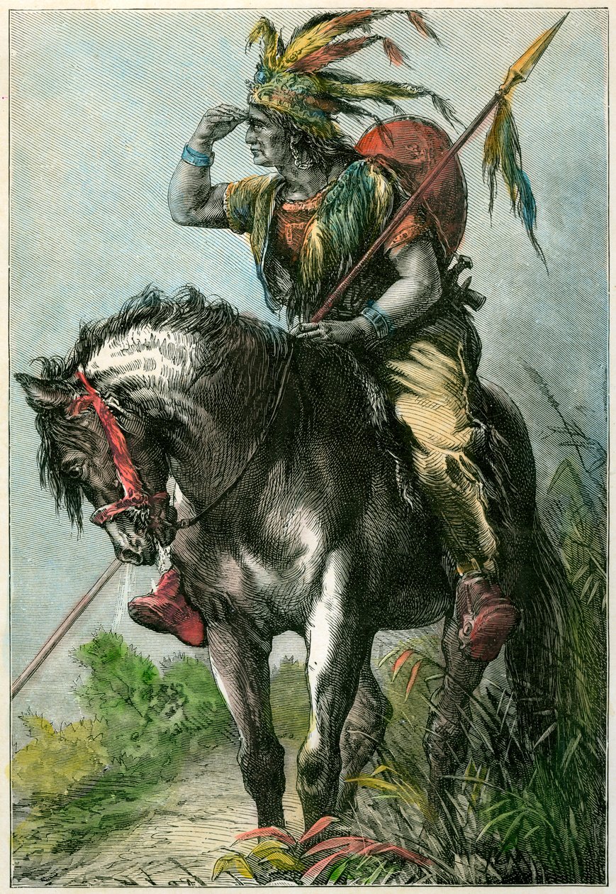 Scout nativo americano, c1870 da Unbekannt