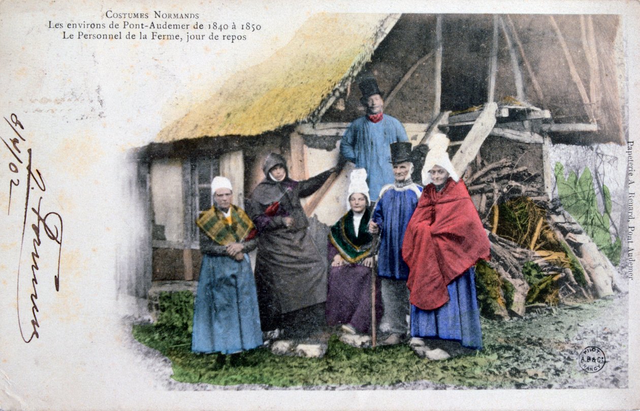 Costume tradizionale di Pont Audemer, Normandia, 1902 da Unbekannt