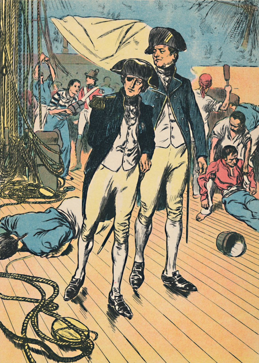 Nelson sulla Victory a Trafalgar, c1907 da Unbekannt