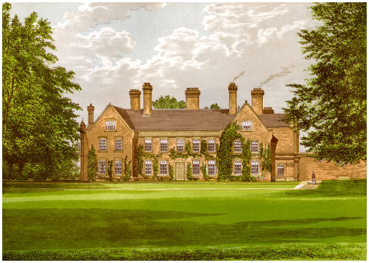 Nether Hall, Suffolk, casa della famiglia Greene, c1880 da Unbekannt