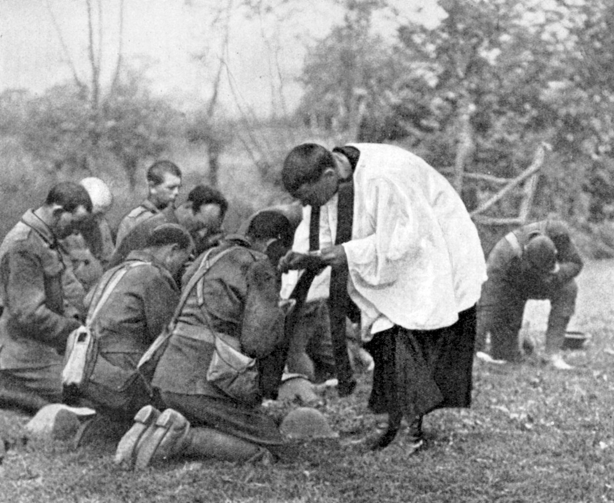 Truppe neozelandesi che prendono la Santa Comunione, Prima Guerra Mondiale da Unbekannt
