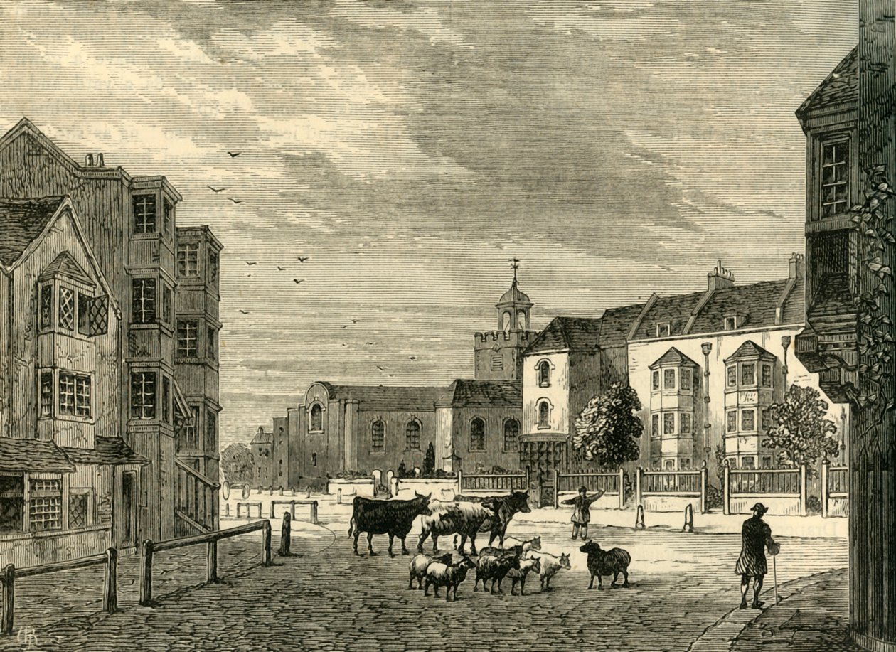 Newington Butts nel 1820, c1878 da Unbekannt