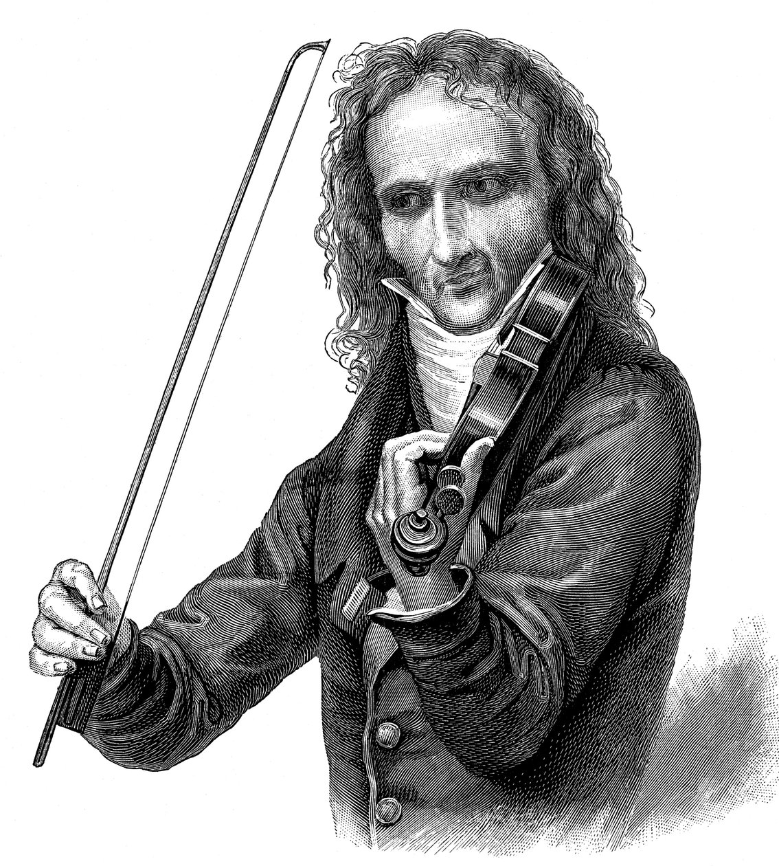 Niccolò Paganini, violinista, violista e compositore italiano, 1830 da Unbekannt